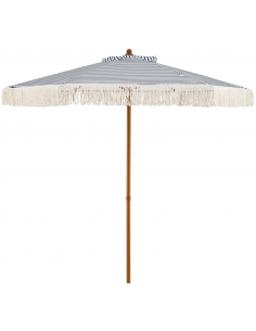 parasol strandparasol havemøbler havebord terrasse stribet