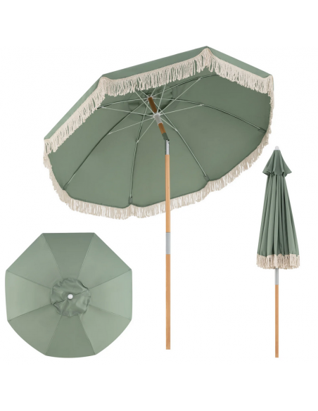 parasol strandparasol havemøbler havebord terrasse stribet haveparasol