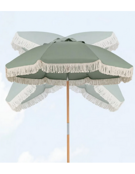 parasol strandparasol havemøbler havebord terrasse stribet haveparasol