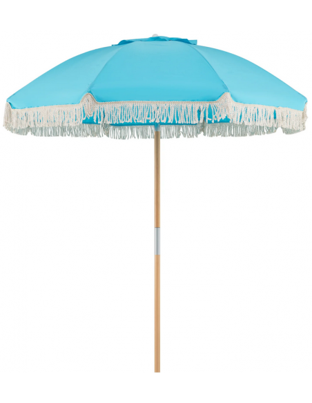 parasol strandparasol havemøbler havebord terrasse stribet haveparasol