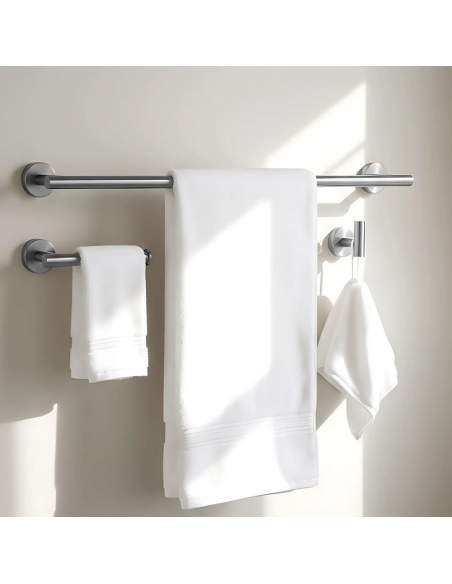 håndklædekrog håndklædeholder håndklædestang toiletrulleholder badeværelse badeværelsesindretning badeværelsestilbehør