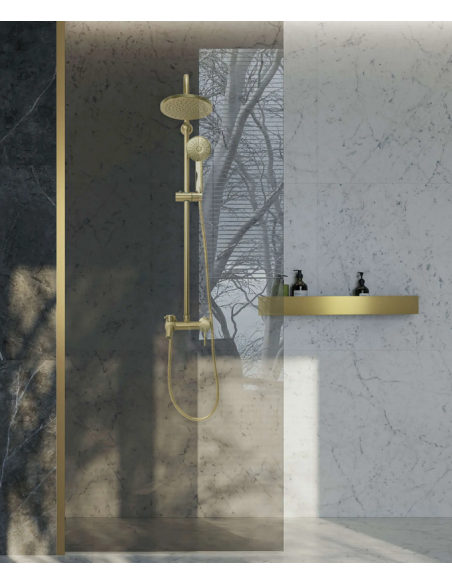 hylde væg væggen badeværelseshylde badeværelse bruseniche brusekabine bruser