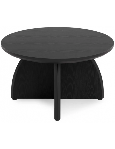 rundt sofabord træ moderne design indretning sort