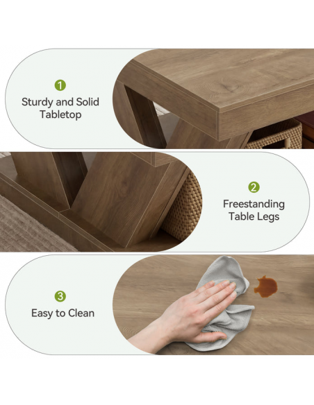 sofabord træ moderne design indretning opbevaring hylde