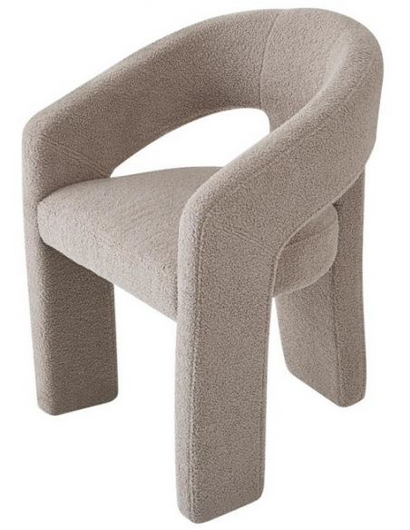 spisebordsstol armlæn stof moderne gråbeige beige grå design