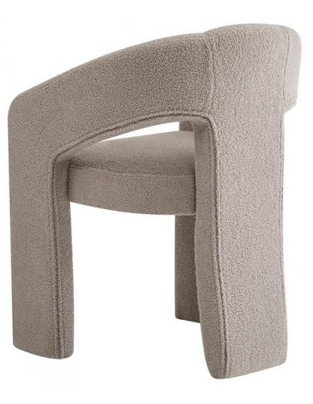 spisebordsstol armlæn stof moderne gråbeige beige grå design