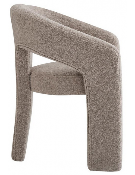 spisebordsstol armlæn stof moderne gråbeige beige grå design