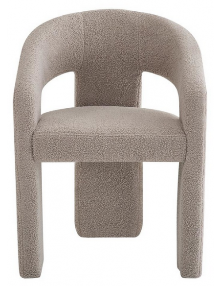 spisebordsstol armlæn stof moderne gråbeige beige grå design