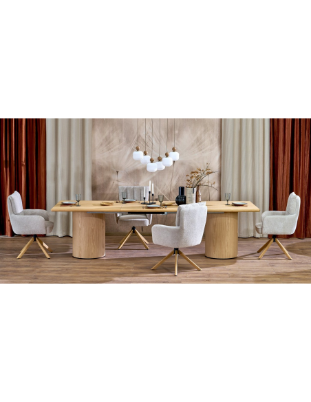 spisebord udtræk tillægsplader egetræ eg træ moderne design