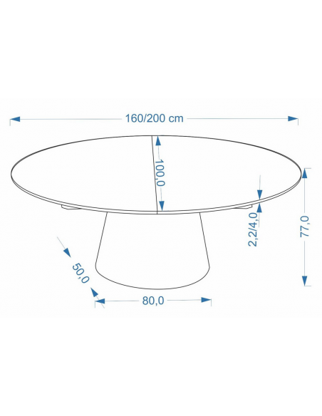 ovalt spisebord udtræk tillægsplader egetræ eg træ moderne design