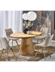 ovalt spisebord udtræk tillægsplader egetræ eg træ moderne design 2