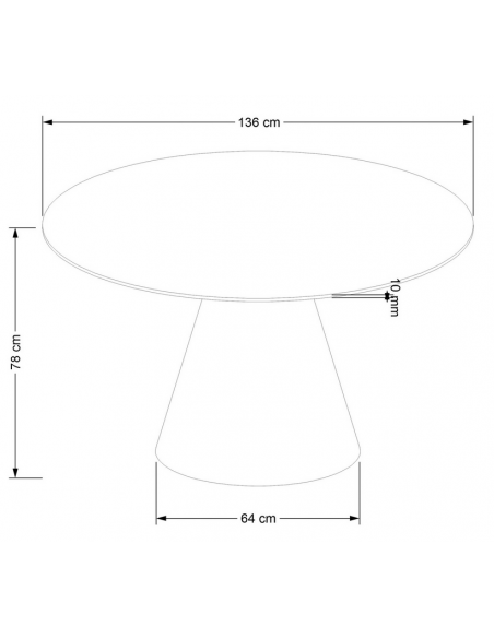rundt spisebord valnød træ moderne design
