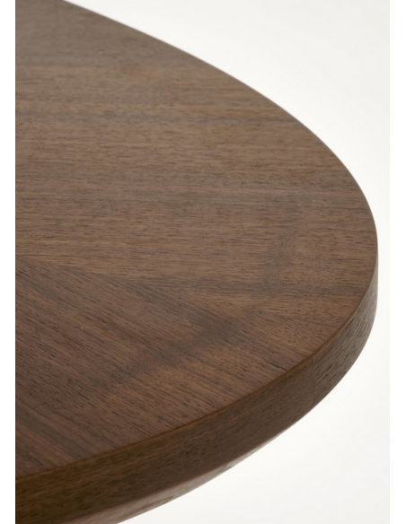 ovalt spisebord valnød træ moderne design