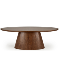 ovalt spisebord valnød træ moderne design 2