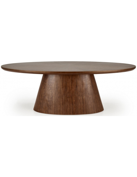 ovalt spisebord valnød træ moderne design