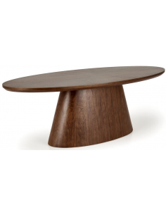 ovalt spisebord valnød træ moderne design