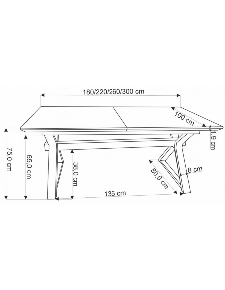 spisebord udtræk tillægsplader egetræ eg træ moderne design