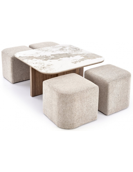 sofabord sten marmor træ moderne design