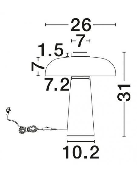 bordlampe moderne design led sten travertin marmor