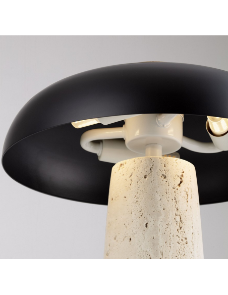 bordlampe moderne design led sten travertin marmor