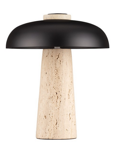 bordlampe moderne design led sten travertin marmor