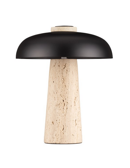 bordlampe moderne design led sten travertin marmor