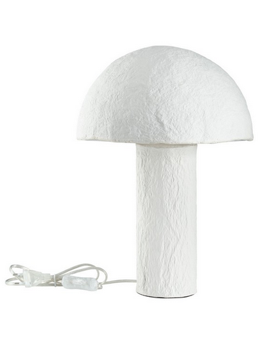 MUSHU Bordlampe i papmaché H39 cm 1 x E14 LED - Hvid
