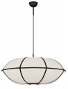 BRERA Loftlampe i linned Ø70 cm 1 x E27 - Natur/Sort