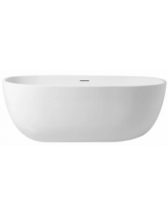 fritstående badekar 170 moderne design badeværelse indretning mat hvid akryl