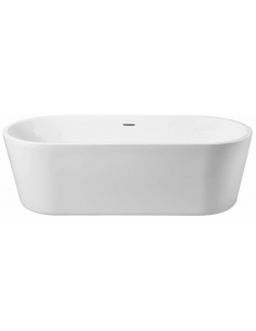 fritstående badekar 180 moderne design badeværelse indretning mat hvid akryl