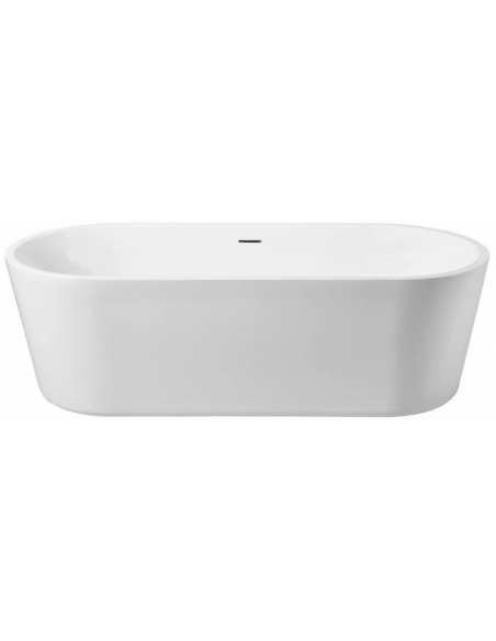 fritstående badekar 180 moderne design badeværelse indretning mat hvid akryl