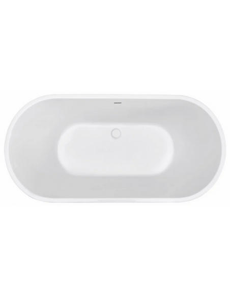 fritstående badekar 180 moderne design badeværelse indretning mat hvid akryl