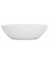NEW STONE Fritstående badekar i solid surface 180 x 85 cm - Mat hvid