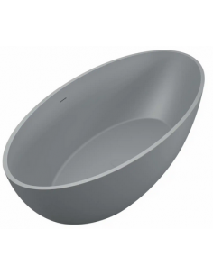 fritstående badekar mat solid surface sten ovalt fristående 180 2