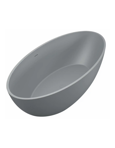 fritstående badekar mat solid surface sten ovalt fristående 180