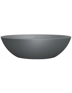 fritstående badekar mat solid surface sten ovalt fristående 180