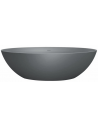 NEW STONE Fritstående badekar i solid surface 180 x 85 cm - Mat lavagrå