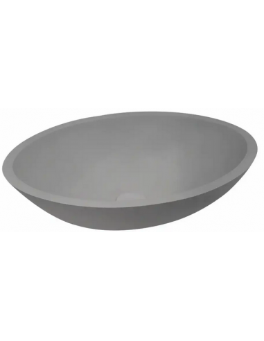 oval håndvask bord bordplade underskab blank højglans mat solid surface