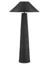 PLOM Udendørs gulvlampe i aluminium og syntetisk rattan H145 cm 1 x E27 - Sort
