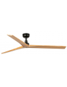 KLIM Loftventilator i stål og fyrretræ Ø150 cm - Mat sort/Natur