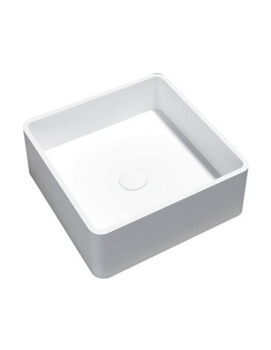 håndvask bord bordplade underskab hvid blank højglans mat solid surface