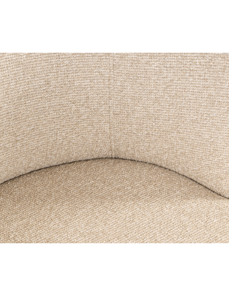 Spisebordsstol med armlæn og drejefod moderne design beige