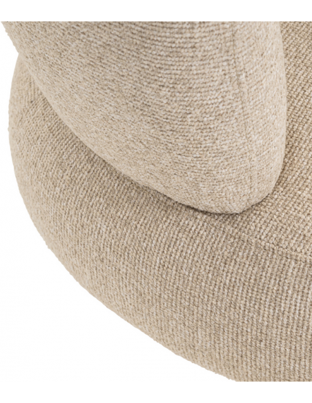 Spisebordsstol med armlæn og drejefod moderne design beige