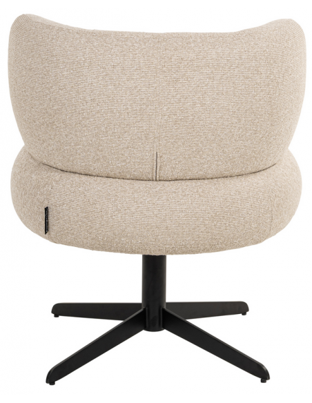 Spisebordsstol med armlæn og drejefod moderne design beige