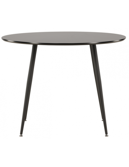 Spisebord 100 rundt moderne design sort