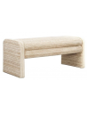 NEIL Bænk i chenille B100 cm - Meleret beige/brun