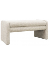 NEIL Bænk i bouclé B100 cm - Meleret taupe