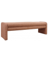 NEIL Bænk i bouclé B160 cm - Meleret terracotta