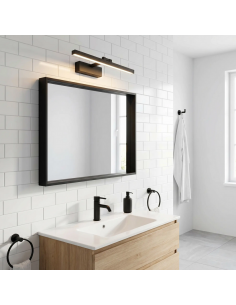 væglampe badeværelseslampe moderne design led soveværelse spejl sort 2