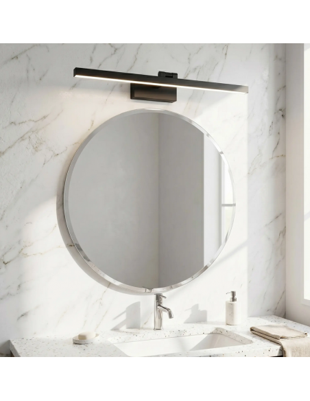 væglampe badeværelseslampe moderne design led soveværelse spejl sort